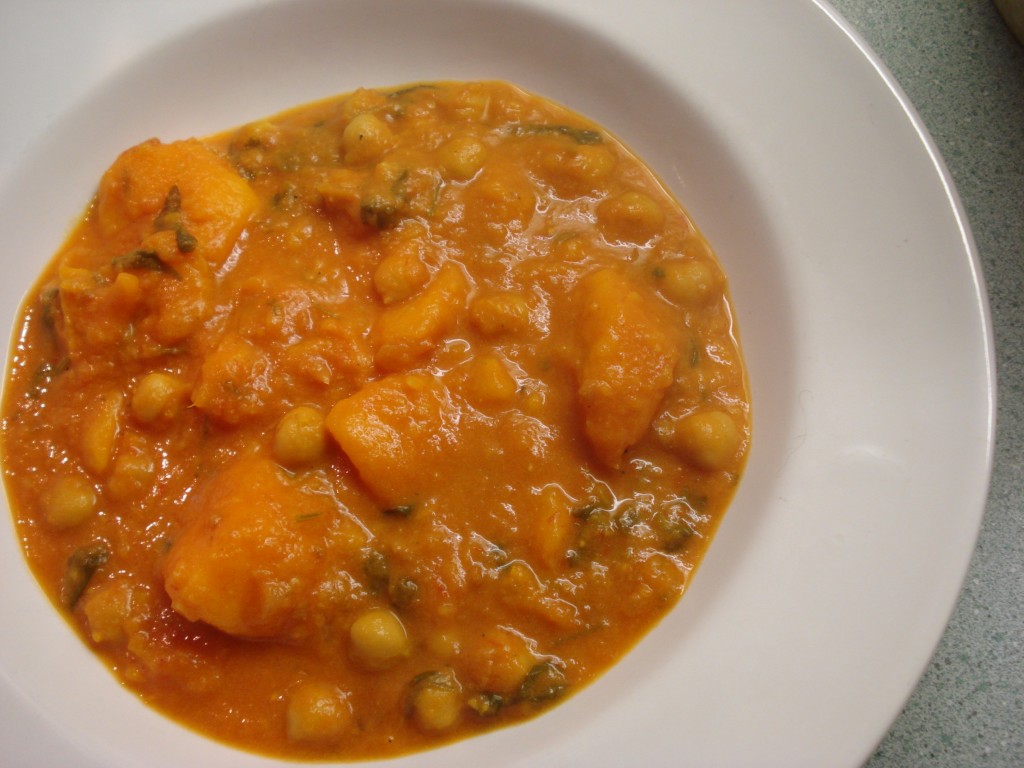 Sweet Potato and Chick Peas Curry - Cat Can Cook