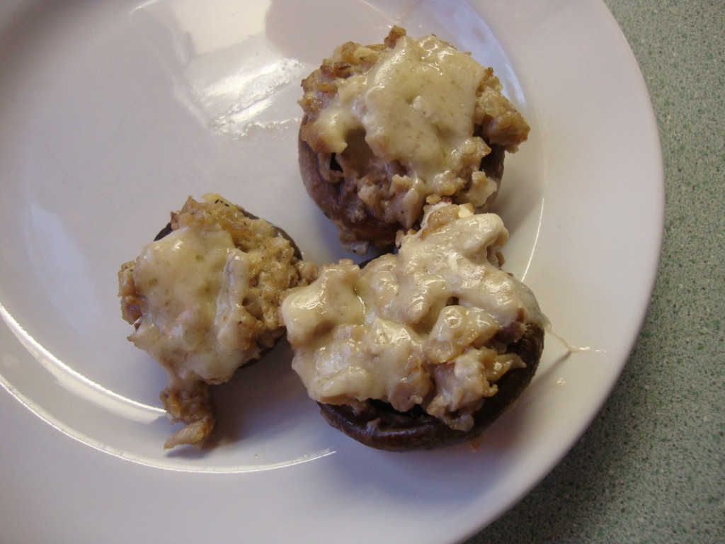 Sausage Stuffed Mushroom Caps - Cat Can Cook